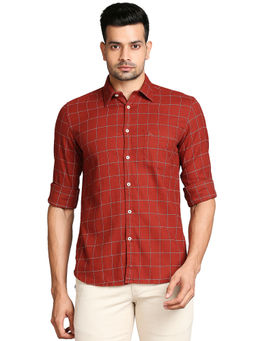 Parx - Dark Rust Casual Shirt