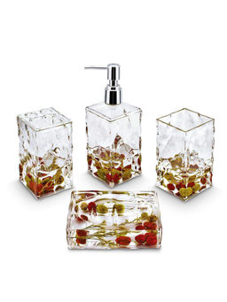Freelance - Eden Acrylic 4 Pcs Bathroom Set-Dispenser Holder Tumbler & Soap Dish