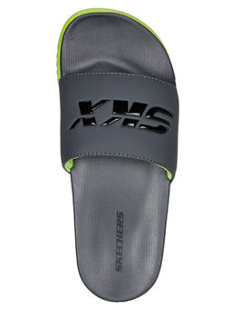 SKECHERS - Boys Gambia Iii-Grayler Charcoal Flipflops