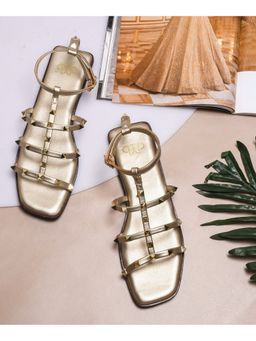 The White Pole - Women Beige Faux Leather Flats