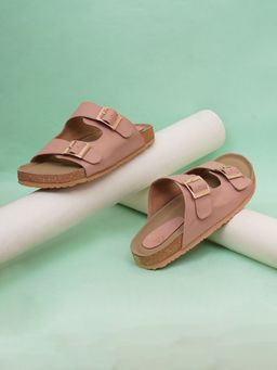 The White Pole - Women Peach Synthetic Sandals