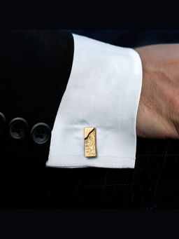 Suhani Pittie - Sculpted Plank Organic Imprint Cufflink