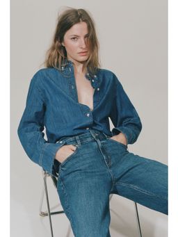 H&M - Women Blue Wide High Jeans
