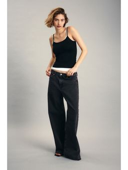 H&M - Women Grey Wide High Jeans