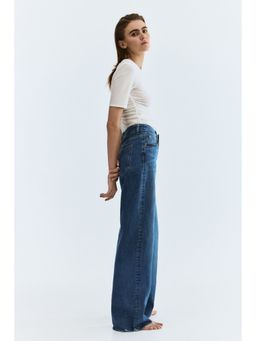 H&M - Women Blue Wide High Jeans