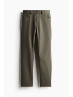 H&M - Men Green Slim Fit Cotton Twill Trousers