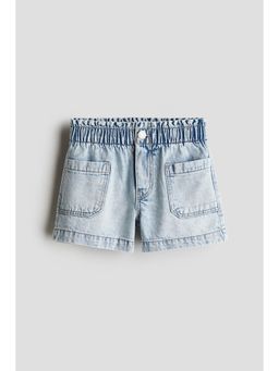 H&M - Girls Blue Loose Fit Denim Shorts