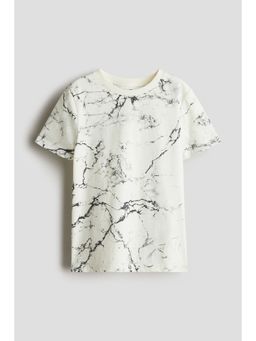 H&M - Boys Brown Printed Cotton T-Shirt