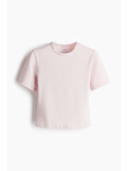 H&M - Women Pink Cropped Sports Top With Drymove