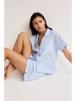 H&M - Women Blue Shirt And Shorts