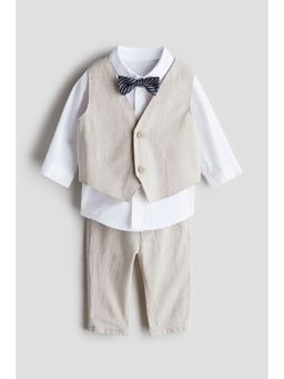 H&M - Boys Beige 4-Piece Dressy Set