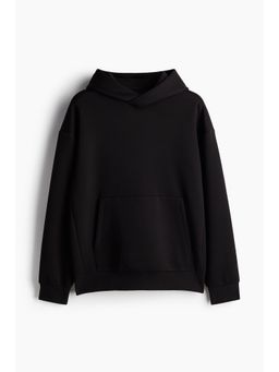H&M - Men Black Loose Fit Sports Hoodie with DryMove
