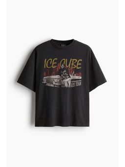H&M - Men Beige Oversized Fit T-Shirt