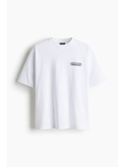H&M - Men Beige Oversized Fit T-Shirt