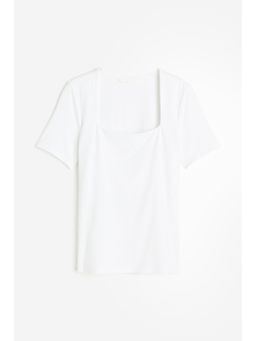 H&M - Women Green Square-Neck Top