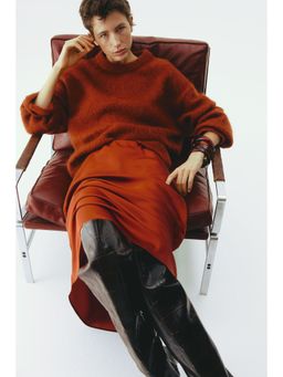 H&M - Women Orange Midi Skirt