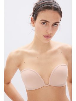 H&M - Women Beige Non-Wired Push-Up Balconette Bra