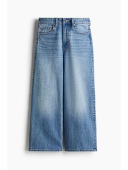 H&M - Women Blue Wide High Cropped Jeans