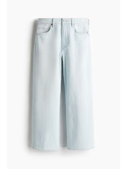 H&M - Women Blue Wide High Cropped Jeans