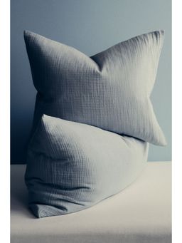 H&M - Blue Cotton Muslin Pillowcase