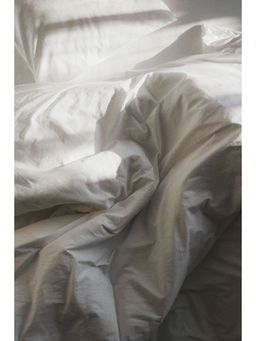H&M - White Cotton Double/King Duvet Cover Set