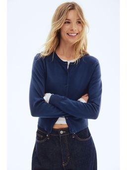 H&M - Women Blue Fine-knit cardigan