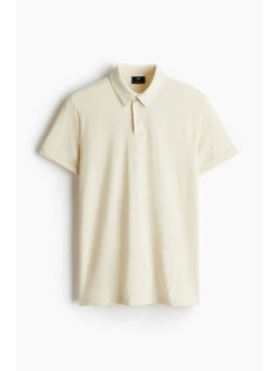 H&M - Men Beige Slim Fit Polo Shirt