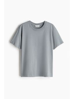H&M - Women Grey Cotton T-Shirt