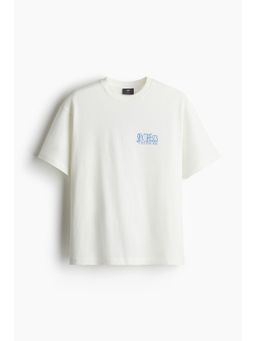 H&M - Men Blue Loose Fit Printed T-Shirt