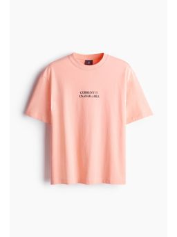 H&M - Men Blue Loose Fit Printed T-Shirt