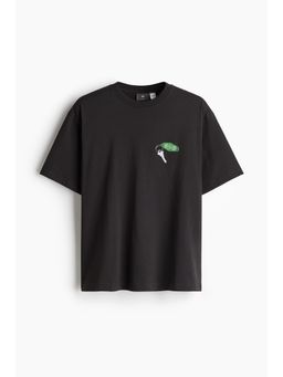 H&M - Men Green Loose Fit T-Shirt