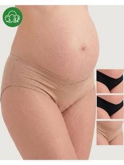 Inner Sense - Women's Organic Cotton Antimicrobial Maternity Panty (Pack of 4) - Multi-Color