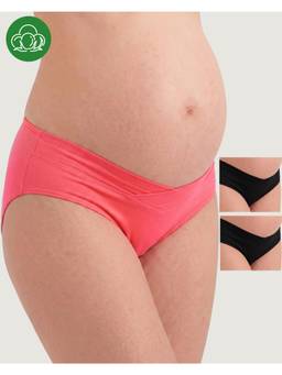 Inner Sense - Organic Cotton Antimicrobial Maternity Panty Multi-Color (Pack of 3)