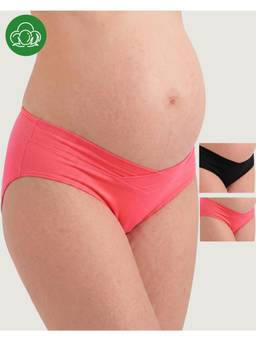 Inner Sense - Organic Cotton Antimicrobial Maternity Panty Multi-Color (Pack of 3)