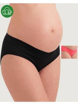 Inner Sense - Organic Cotton Antimicrobial Maternity Panty Multi-Color (Pack of 2)