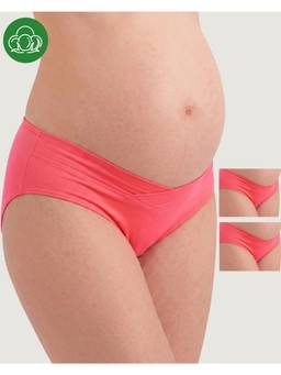 Inner Sense - Organic Cotton Antimicrobial Maternity Panty Pink (Pack of 2)
