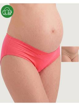 Inner Sense - Organic Cotton Antimicrobial Maternity Panty Multi-Color (Pack of 2)