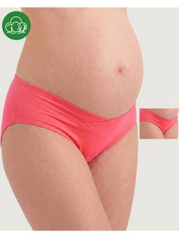 Inner Sense - Organic Cotton Antimicrobial Maternity Panty - Pink (Pack of 2)