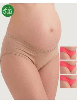 Inner Sense - Plus Size Organic Cotton V Band Panties (Pack of 4)