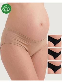 Inner Sense - Plus Size Organic Cotton V Band Panties (Pack of 4)