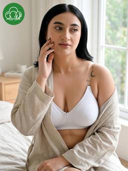 Inner Sense - Plus Size Non-Wired Non Padded Anti Odour Anti Microbial Backless Bra White
