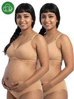 Inner Sense - Organic Cotton Antimicrobial Nursing Bra Pack of 2 - Black