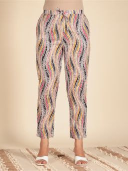 ARAMYA - Multi Color Soft Cotton Pants for Women