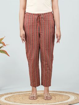 ARAMYA - Green Soft Cotton Paisley Sharara for Women