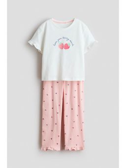 H&M - Girls Pink Printed cotton pyjamas