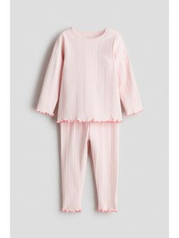 H&M - Girls Pink Printed cotton pyjamas