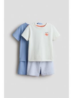 H&M - Boys Blue 2-pack jersey pyjamas