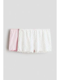 H&M - Girls Pink 2-pack cotton pyjama shorts
