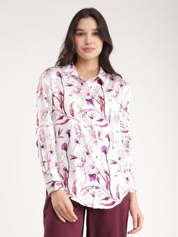 FableStreet - Satin Shirt White