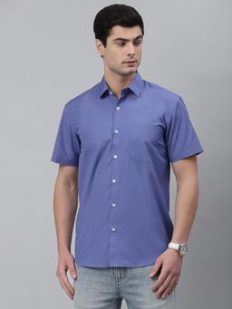 NEUDIS - Men Blue Half Sleeves Casual Shirt